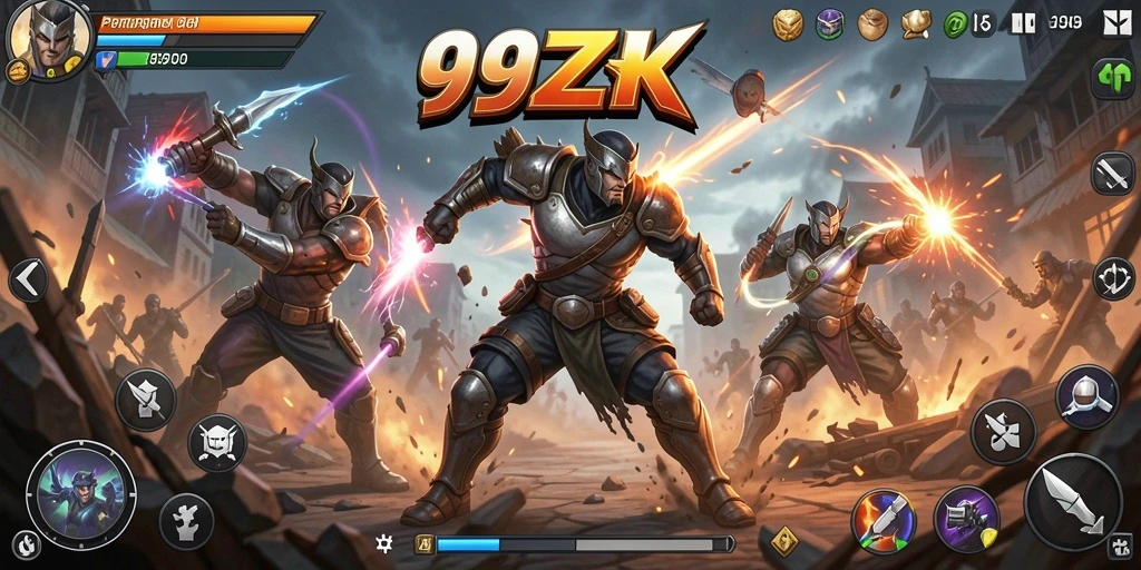 Tampilan seru dalam gameplay 99ZK dengan aksi menegangkan.