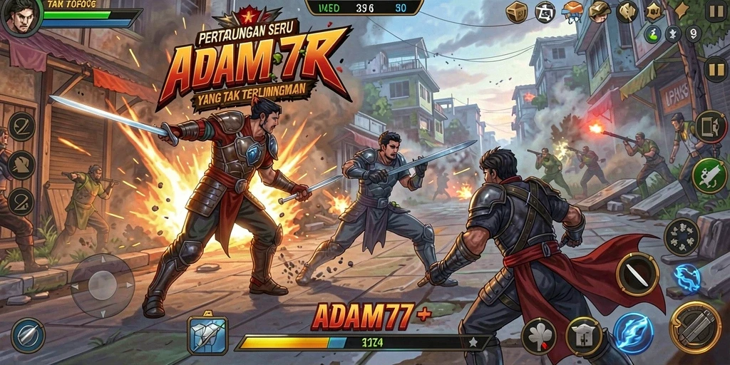 Tampilan gameplay ADAM77 yang menegangkan dan menghibur.
