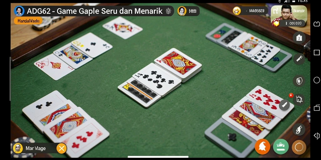 Screenshot gameplay seru dari permainan Gaple ADG62.