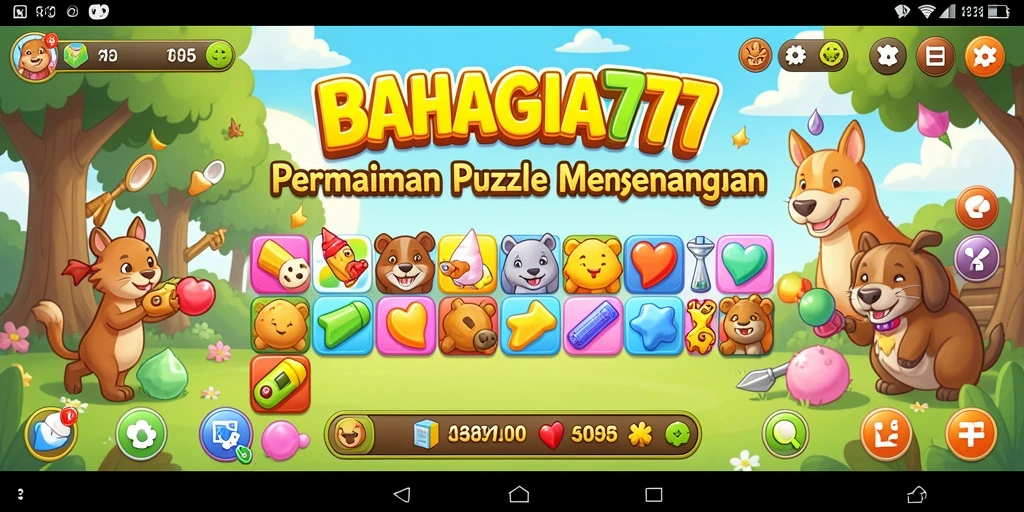 Tangkapan layar dari gameplay menantang BAHAGIA777.