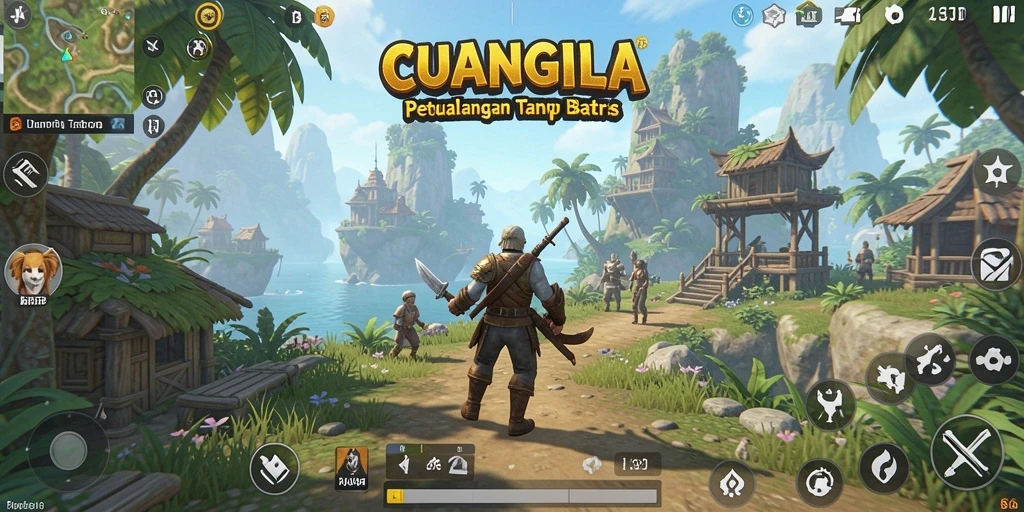 Gameplay CUANGILA yang penuh petualangan di dunia terbuka.