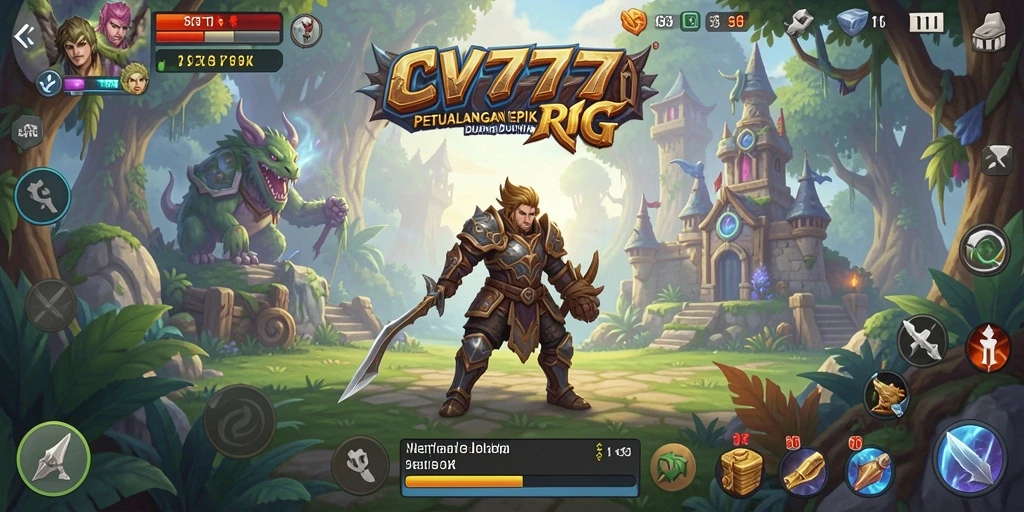 Tampilan gameplay CV777 yang epik dengan pertarungan seru.