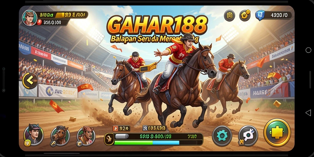 Screenshot GAHAR188 menampilkan aksi balapan yang mendebarkan dan mobil yang memukau.
