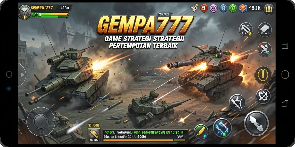 Tampilan gameplay dinamis di <strong>GEMPA777</strong> dengan strategi pertempuran yang seru.