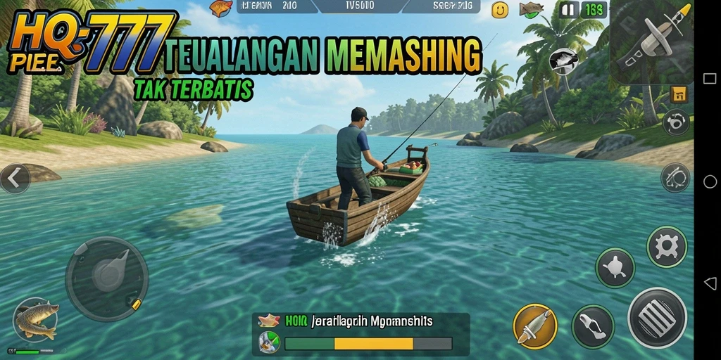 Tangkapan besar di HQ777 dengan latar belakang indah lokasi memancing.