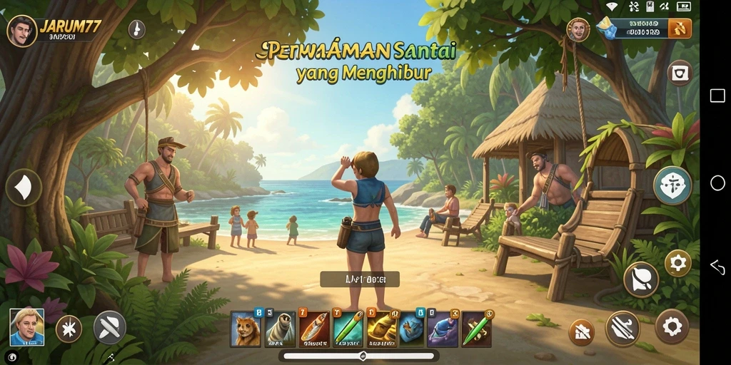Screenshot gameplay JARUM77 yang mencerminkan keseruan permainan casual.