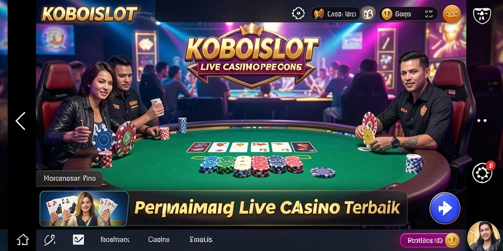 Tampilan gameplay Live Casino yang mengesankan di KOBOISLOT.