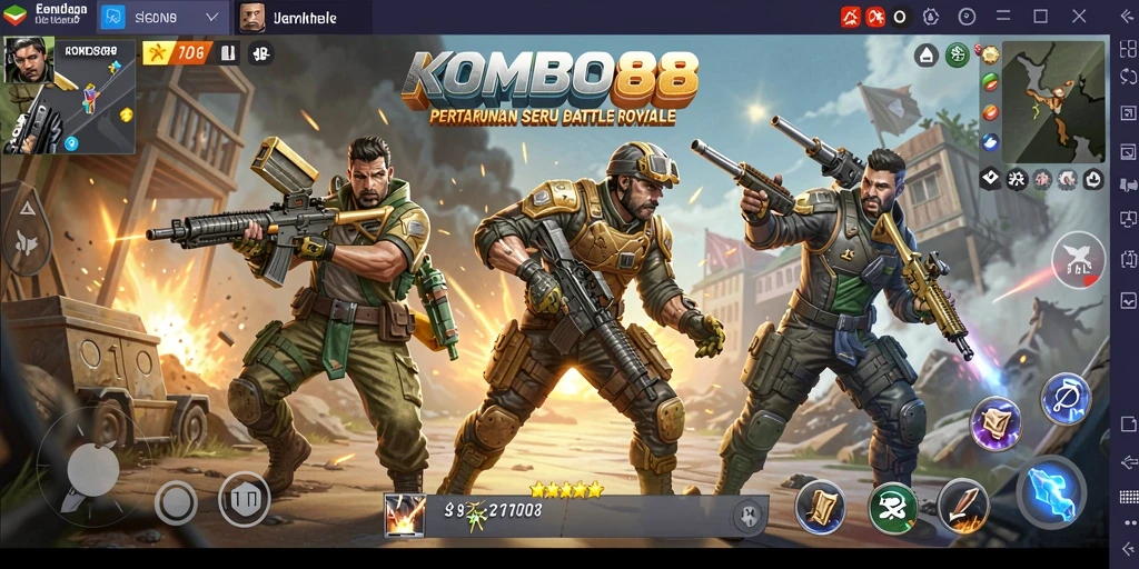 Tangkapan layar yang memperlihatkan aksi seru dalam permainan Battle Royale.