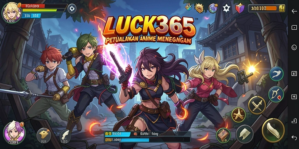 Menampilkan aksi seru dalam dunia Anime LUCK365.