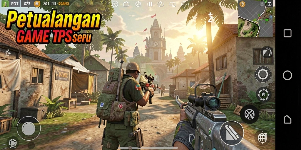 Screenshot gameplay PG11 menampilkan aksi mendebarkan dalam pertempuran TPS.