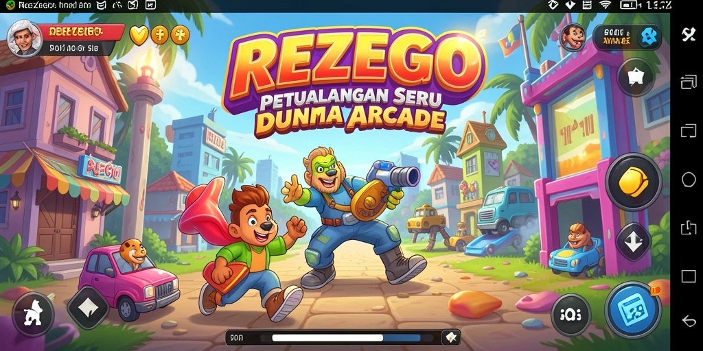 Gameplay seru REZEGO dengan grafis menawan dan tantangan menarik.