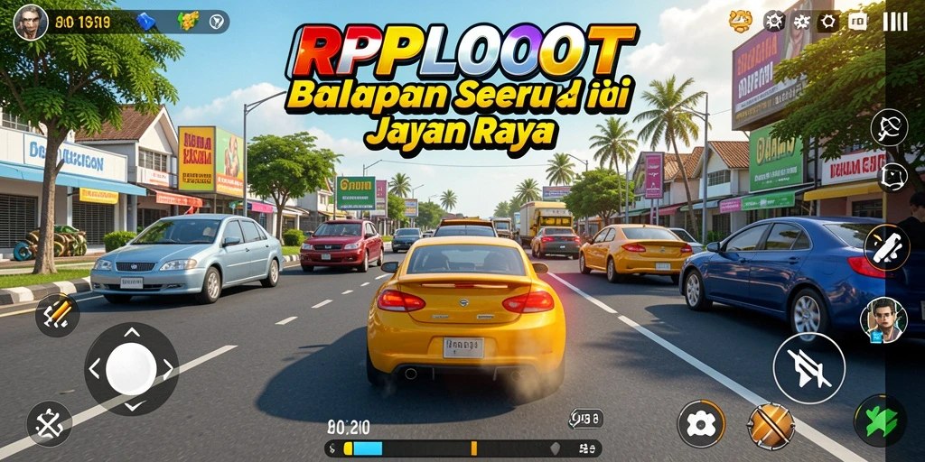 Gameplay menarik dari RPLOOT dengan balapan yang seru.