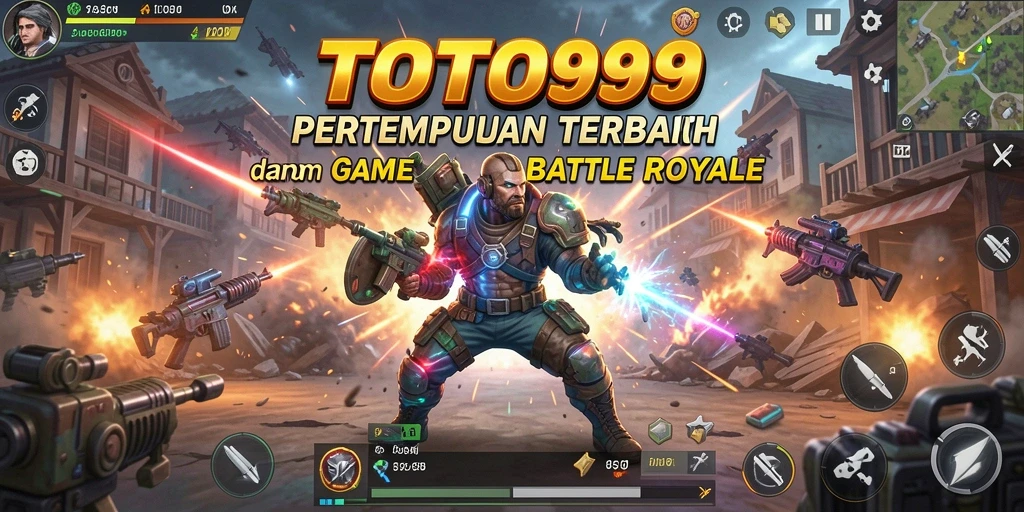 Screenshot gameplay TOTO99 menampilkan aksi pertarungan intens Battle Royale.
