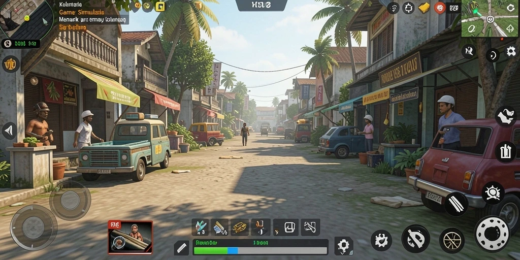 Tampilan gameplay V98 yang menawan dan interaktif.