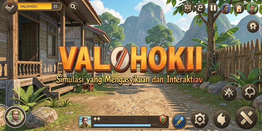 Gameplay VALOHOKI yang penuh dengan interaksi dan kreativitas.