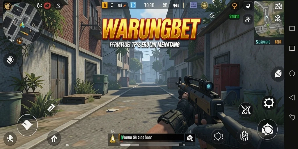 Screenshot WARUNGBET menampilkan aksi pertempuran TPS yang intens.